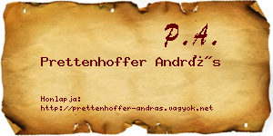 Prettenhoffer András névjegykártya